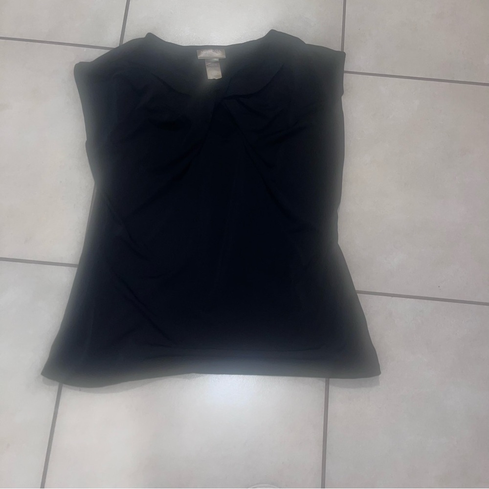 MISS TINA-Elegant Black Women's Top